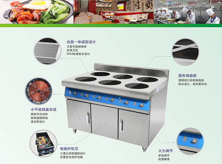 電磁六頭煲仔爐的圖片